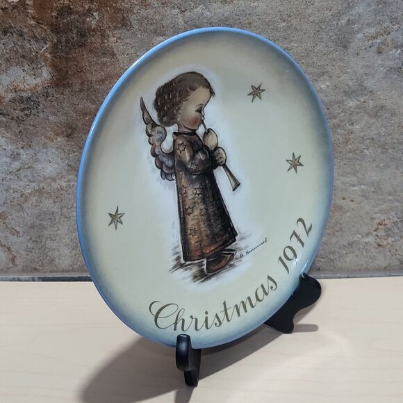 Schmid Hummel Christmas Plate 1972 "Engel mit Flöte" Angel with Flute Decorative - Picture 8 of 11